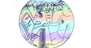 Illustration de l'article sur la Coupe de France de simulation agricole à Limoges – fond noir avec le texte "Clic Clic Clic" en répétition, évoquant l'univers du jeu vidéo Farming Simulator et de la simulation.