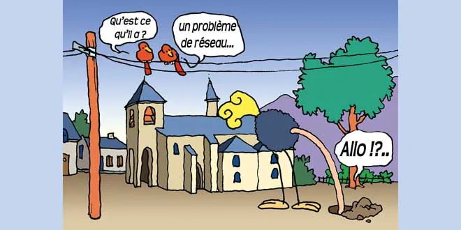 Dessin anonyme représentant deux oiseaux et une autruche