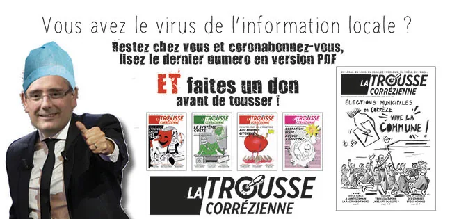 Affiche « Vous avez le virus de l'information locale ? » avec des couvertures de La Trousse