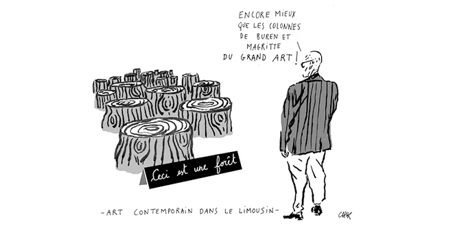 Dessin : un personnage devant un public, « encore mieux que les GNUs et les ORNIs »