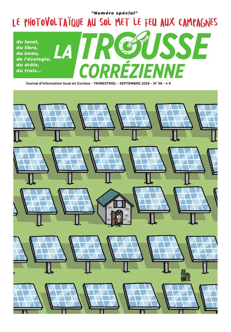Couverture de La Trousse Corrézienne n°58, septembre-octobre 2025, numéro spécial photovoltaïque