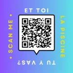 QR code – "Et toi, la piscine, tu y vas ?"