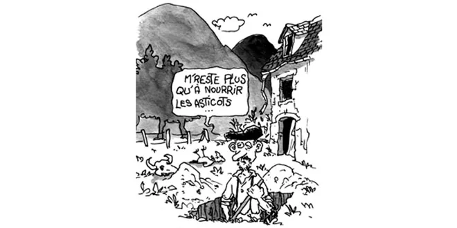 Dessin d'un paysant