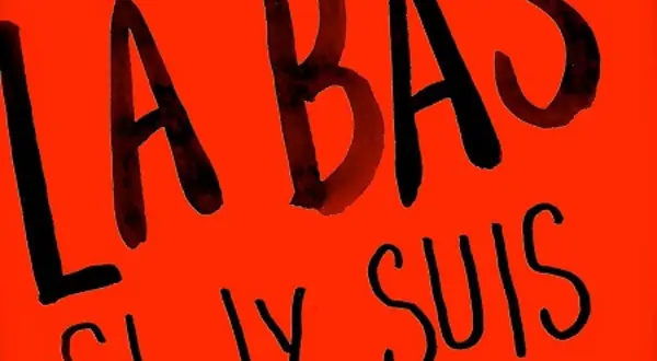 Logo de l’émission « Là-bas si j’y suis » : lettrage manuscrit rouge et noir