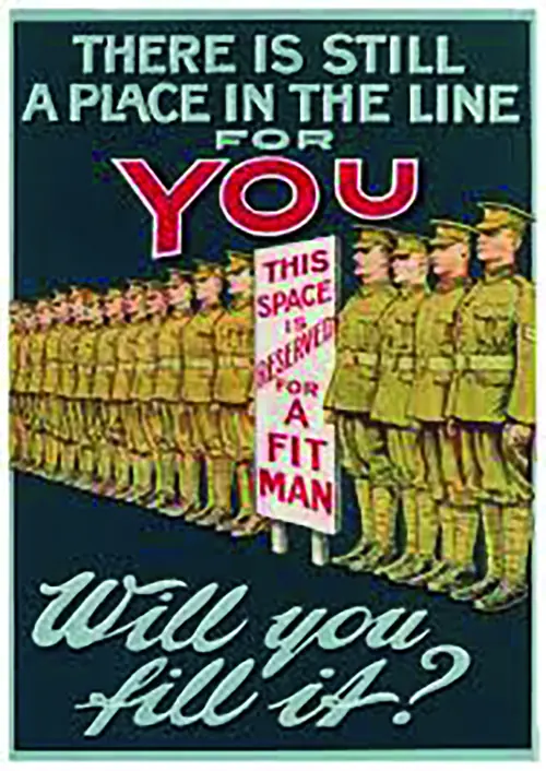 Affiche ancienne : « There is still a place in the line for you »