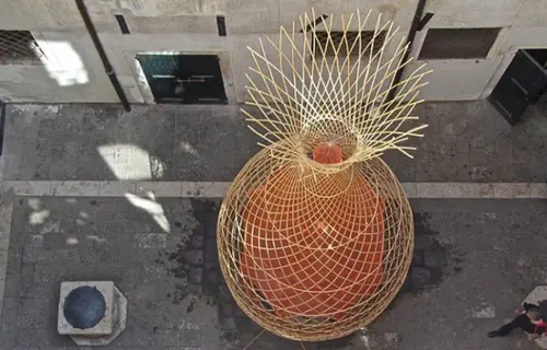 Photo : le panier tressé de la tour Warkawater