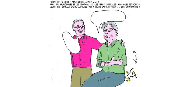Dessin de Céline P. : une grande claque entre deux figures de la gauche