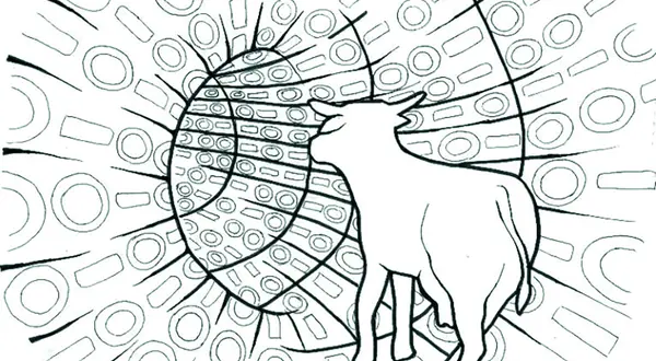 Dessin calligraphique en forme de cheval et lettrage vert « ilico – Internet libre en Corrèze »