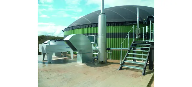 Photo : l’unité de méthanisation du GAEC du Garrit