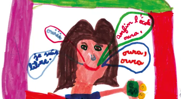 « L’école est finie » : dessin des enfants du n°2