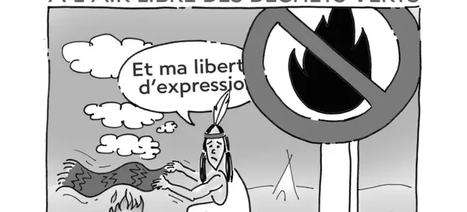 « Interdiction du brûlage à l’air libre des déchets verts » : le dessin