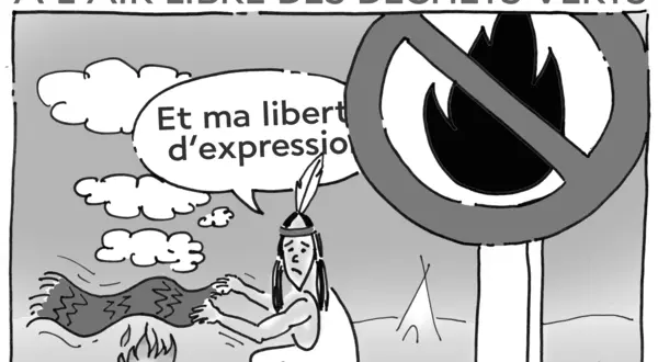 « Interdiction du brûlage à l’air libre des déchets verts » : le dessin