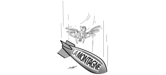 « La Montagne » en bombardier : le dessin