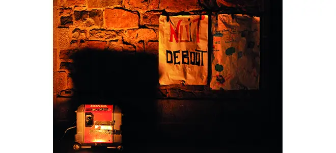 Nuit debout à Tulle, place de la cathédrale