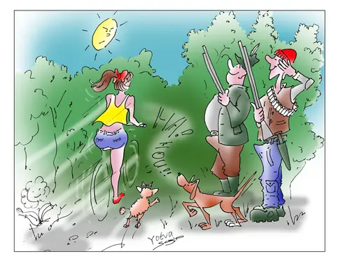 Vélos et chasseurs