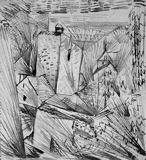 Dessin surréaliste, illustration de « Je cherche l’or du temps »