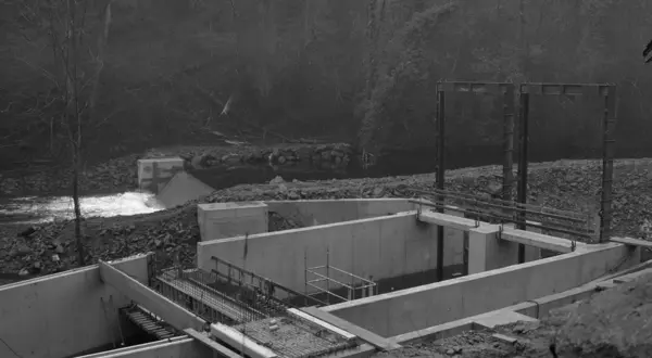 Le chantier de la turbine de Vigeois
