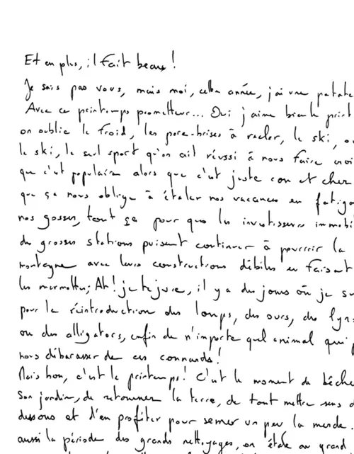 L’édito manuscrit du n°12, par Ructor Vigo