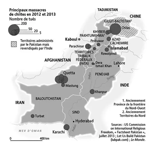 Le Pakistan, carte des tensions