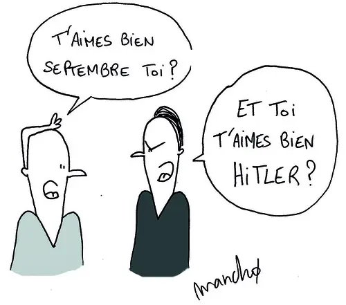 Le dessin de l’édito : « T’aimes bien septembre toi ? »