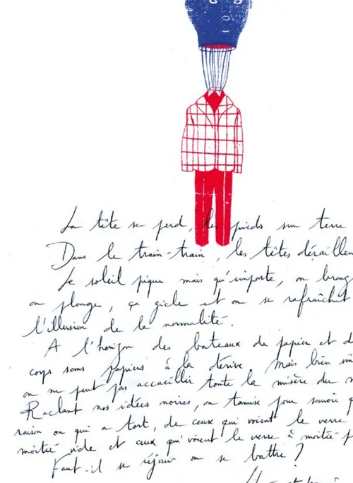 L’édito du n°19, poème manuscrit : « La tête se perd, les pieds sur terre »