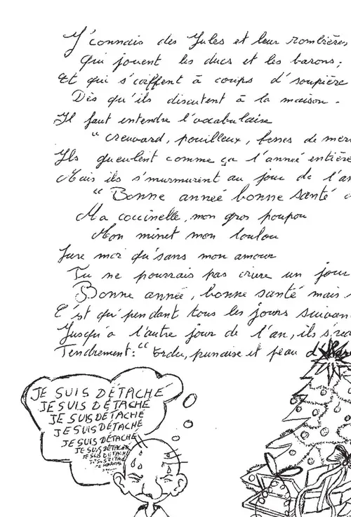 L’édito du n°22, poème manuscrit : « J’connais des Jules et leurs rombières »