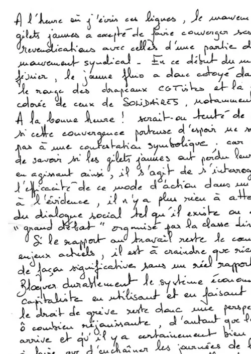 L’édito manuscrit du n°23